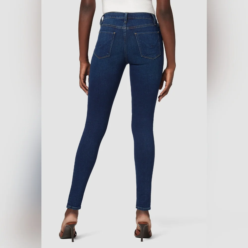 Hudson Nico Mid Rise Super Skinny Dark Wash Jeans 30